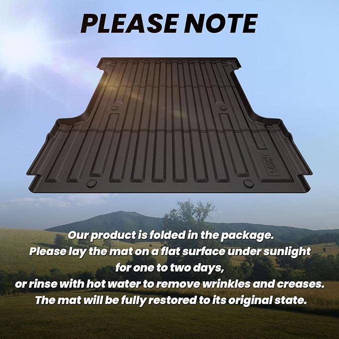 LASFIT 5.5ft Bed Mat for Ford F-150 | F150 Lightning 2026 2025 2024 67.1" Bed Box All Weather Protector TPE Truck Bed Liner Durable Easy Clean-Not Fit for Drop in Bedlienr