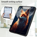 Clipboard with Storage,Office Supplies Nursing Clipboards Folder with Pen Holder Plastic Foldable Clip Board with Storage for Nurse Teacher,Fox and Moon