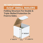AVIDITI 4x4x4 Shipping Boxes Small (50-Pack) Heavy Duty Corrugated Cardboard Boxes for Packing, Mailing, Packaging, Moving, & Storage, Moving Supplies for Home & Office