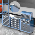 LARBANKE Tool Chest Combination with 3 Different Types,Rolling Tool Chest with Stainless Countertop,360°Wheels and Foot Pads,Tool Cabinet with Connection Buckle,Can Connect Together