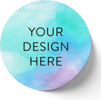 100 Custom Vinyl Stickers - Upload Your own Image, Text, Design, Logo - Personalized Logo Labels for Handmade, Packaging, Bottle, Jars, Candle, Brand Stickers (Sky Blue, 5x5)