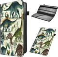 Car Registration and Insurance Holder, Leather Car Glove Box Organizer, Cool Car Accessories for ID, Driver's License Cards & Essential Document,business cards,Men&WomenCute Dinosaur Dinos