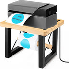 Shipping Label Holder for Thermal Printer, AHIER Wooden Thermal Label Holder for Rolls and Fanfold Labels, Desktop Printer Accessory for Home, Office, Small Business