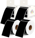 PARLAIM 3x5 inch Rectangle Color Code Stickers, 1000PCS 4 Rolls Square Adhesive Inventory Label, Black