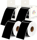 PARLAIM 3x5 inch Rectangle Color Code Stickers, 1000PCS 4 Rolls Square Adhesive Inventory Label, Black