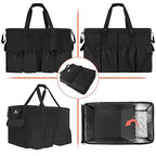 MATEIN Food Delivery Bag XXL - 23x14x15 inches, Water Resistant Large Insulated Hot & Cooler Catering Bags with Cup Holders for Food Deliveries, Pizza Warmer Carrying Case, Black