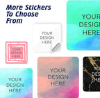 5-1000 Custom Vinyl Stickers - Upload Your own Image, Text, Design, Logo - Personalized Logo Labels for Handmade, Packaging, Bottle, Jars, Candle, Brand Stickers (White, 1.5x1.5 Square)