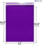 Purple 8.5x14.5 Inch Poly Bubble Mailers #3 | Self Seal Large Padded Envelopes | Air Cushioned Bubble Mailer | Usable Size 8.5x13.5 Inch | Waterproof Lightweight Mailing Shipping Bags | 100 Pack Bulk