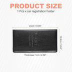 HARFINGTON Car Registration and Insurance Holder 9.45" x 5.04" PU Leather Vehicle Glove Box Organizer Storage Accessories Men Women Car ID Holder for License ID Card Bank Card, Black