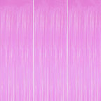 3 Pack Foil Fringe Backdrop - Pastel Purple Shiny Tinsel Curtains for Party Decoration/Photo Booth Props - 3.3x8.2 FT Metallic Foil Backdrop for Birthday, Wedding, Graduation, Christmas.