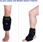 Koo-Care 2 Knee Gel Ice Pack & Wrap For Injuries Reusable Hot Cold Therapy Compress Pain Relief for Arthritis, Tendonitis, ACL, Knee Replacement Surgery - 9.9" x 7.9" Neoprene Brace With Long Straps