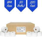 50 Rolls - 44mm x 220' Thermal Paper (Sharp XE-A401)
