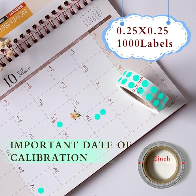 PARLAIM 0.25 Inch Color-Code Dot Stickers,1000 Stickers Roll Coding Label Sticker for Office,Student Classroom Aqua