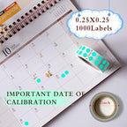 PARLAIM 0.25 Inch Color-Code Dot Stickers,1000 Stickers Roll Coding Label Sticker for Office,Student Classroom Aqua
