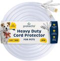 PROTECTO 2-Pack Heavy Duty Cord Protectors from Pets No Chew Solution, 10ft Easy to Use Dog & Cat Cord Protector, Clear & Odorless Critter Cord Cover for Pets, Power Audio Video Wire Protector Tubing