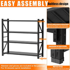 torage Shelves,Garage Shelving Heavy Duty Metal Adjustable Garage Shelves, Shelving Units Industrial Shelving for Warehouse(Black, W31.5*D19.7*H79)