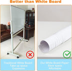 Nortix Dry Erase Wallpaper, Whiteboard Paper for Wall, White Board Sticker Roll for Wall, Dry Erase Contact Paper Stain-Proof Wall Decal, Perfect Replacement for White Board (4x8ft)