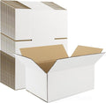 Frametory 9x6x4 Pack of 28 Corrugated Cardboard Packing Shipping Mailing Moving Carton Boxes, White