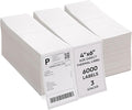 4"x6" Fanfold Direct Thermal Labels Commercial Shipping Label with Perforated line for Thermal Printers, Compatible with Zebra & Rollo Printer (3 Stacks - 6000 Labels)