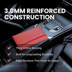 LINTRU Car Registration and Insurance Holder Trifold, Oversized Fit with Reinforced Construction, Matte PU Leather Vehicle Glove Box Organizer for Documents, Car Accessories for Men and Women