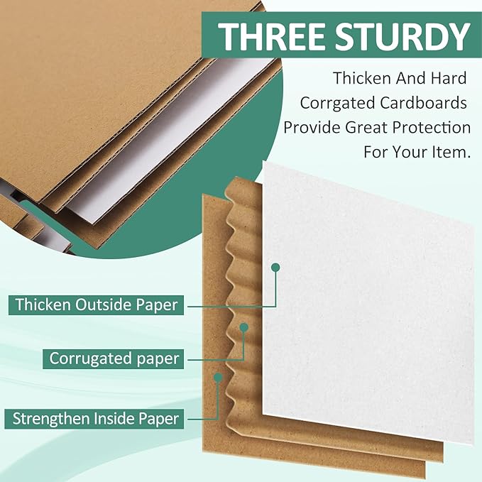 Eupako 30 Pack Small Shipping Boxes Assorted Sizes, White Corrugated Box Mailers, Cardboard Boxes for Packaging Small Business, Mailing, 8x6x6 & 10x7x5 & 11x6x6 10 PCS Each Small Boxes