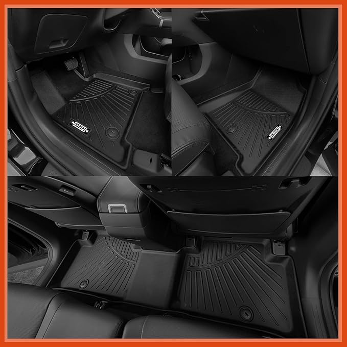 All Weather Floor Mats for 2023 2024 2025 2026 Cadillac Lyriq Floor Mats & Cargo Mat & Backrest Mats for Cadillac Lyriq Accessories All Season Guard Anti-Slip Floor Liner
