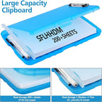 SFLHHDM Clipboards with Pen Holder, Legal Size Nursing Clipboard with Storage, Plastic Clip Board for Writing, Lightweight Cute Clipboard Storage with Low Profile Clip for Work, Office