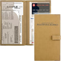 Auto Insurance and Registration Card Holder - Vehicle Glove Box Document Organizer - Car Essential Paperwork Holder for DMV, AAA, Contact Information Cards - Premium PU Leather Wallet Case - Beige
