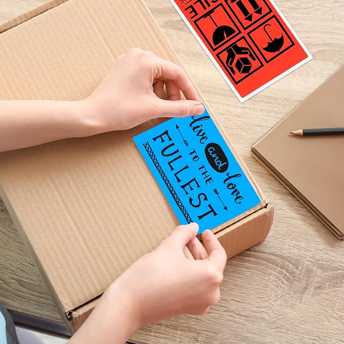 3x5 Inch Thermal Label Stickers,300Pcs Waterproof Rectangle Labels for Storage Bins,Moving Boxes,Address & Inventory Organization,Small Business Labeling,Mixed Colors