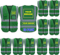 BeautyWill Custom Logo 10/20 Pack Safety Vest Class2 High Visibility Vest with Pockets Breathable Construction Vest Bulk