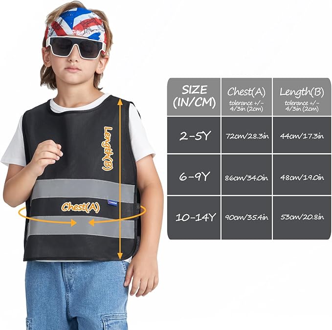A-SAFETY Kids High Vis Reflective construction Safety vest customized LOGO