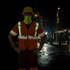 AYKRM Custom Logo Personalised Printed High Visibility Reflective 2 two tone work construction Safety Vest