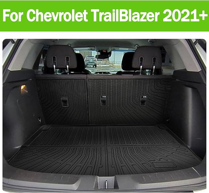 Cargo Liner Fits for Chevy Chevrolet Trailblazer 2021 2025 2024 2023 2022 Trunk Liner All Weather Cargo Mat, Custom Fit TPE Anti-Slip Car Seat Back Protector Accessories (with Backseat Mat)