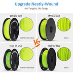 Geeetech 1.75mm PLA 3D Printer Filament, 1kg Spool (2.2lbs), Upgrade Tidy Winding Tangle-Free, Dimensional Accuracy +/- 0.03mm, Apple Green