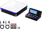 Digital Wireless Shipping Postal Scale 110lbs/0.1oz Accurate,Foldable LCD,Package Scale with Stainless Steel/5 Units/Tare/Hold Function,Postage Scale for Packages,Mail Scale,Black+Purple