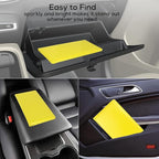 Car Registration and Insurance Holder, Leather Magnetic Shut Vehicle Glove Box Organizer for Document, Card, Driver License, Glitter Yellow