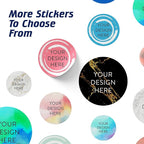 100 Custom Vinyl Stickers - Upload Your own Image, Text, Design, Logo - Personalized Logo Labels for Handmade, Packaging, Bottle, Jars, Candle, Brand Stickers (Black Gold Marble, 4x4)