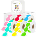 1 Inch Circle Dot Stickers 6000PCS Color Coding Thermal Labels Dots Writable Printable Small Round Stickers for Office, Classroom, Inventory, Garage, Organizing Storage, 6 Mixed Color