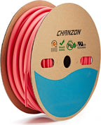 Chanzon 3:1 Ratio - 80ft Roll - Heat Shrink Tubing 1/4" (6.4mm) - Marine Grade Waterproof Adhesive Lined - (25M Total Length) Red Polyolefin Sleeving Wrap Shrinking 3 to 1 Ratio 1pcs