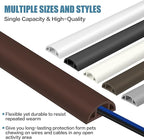 Floor Cord Covers for Wires 20FT Cable Hider Wire Cover Self Adhesive Cord Hider Floor for Offices, Homes, Workshops, Warehouses Cable Cavity 0.39" W x 0.27" H
