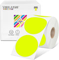 2 inch Dot Stickers Labels Circle Garage Sale Sticker 750Pcs Round Thermal Printer Stickers Printable Writable Price Labels for Yard Sale, Fluorescent Yellow