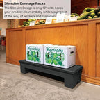 Slim Jim DUN5014 Narrow Heavy-Duty Plastic Poly Dunnage Rack for Warehouses and Commercial Storage 36" x 12" x 8" with 750 lb Capacity | For Wareshouse, Storage, and Merchandising