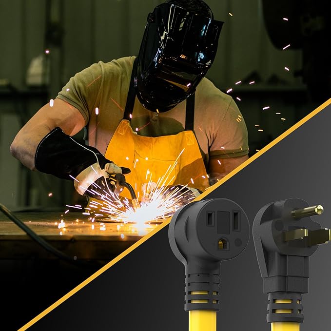 TOOLIOM 6AWG 40FT Welder Extension Cord for Welding Machines with ETL Approved. 6-50P to 6-50R Power Extension Cord