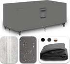 Heavy Duty Patio Furniture Covers Waterproof, 600D Outdoor Furniture Cover Waterproof for Sectional Sofa Couch, Outdoor Dining Table and Chair Set Covers 64''L x 52''W x 28''H, Grey