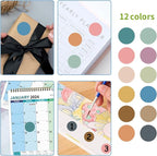 REGELETO Boho 4200 PCS 0.75 Inch 12 Colors Round Colored Dot Stickers for Toddlers Teaching Papers, Color Coding Labels, Circle Dots Stickers for Office and Student Classroom (25 Sheets)