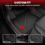 LASFIT Floor Mats for Nissan Versa 2020-2025, Custom Fit All Weather Protection Durable TPE Floor Liners for Nissan Versa S/SR/SV 2025 2024 2023 2022 2021 2020 1st & 2nd Row Car Mats, Black