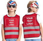 A-SAFETY Kids High Vis Reflective construction Safety vest customized LOGO