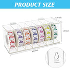 Acrylic Day of The Week Covered Label Dispenser 7-Slot Dispenser Day of The Week Label Dispenser Wall Mount Sticker Roll Dispenser for 1",3/4"Day of The Week Stickers 1 Inch Label Dispenser (No Label)