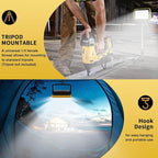 Rechargeable Work Light with Tripod Hole, 2-Pack LED Battery Work Lightings, 40W Waterproof Portable Flood Light Cordless Job Site Lighting 180° Rotate for Garage Camping Car Repairing