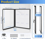 SWANCROWN Lockable Bulletin Boards Black Frame Enclosed Display Case,with Magnets,for School Message Notice 28x26inch(6XA4)